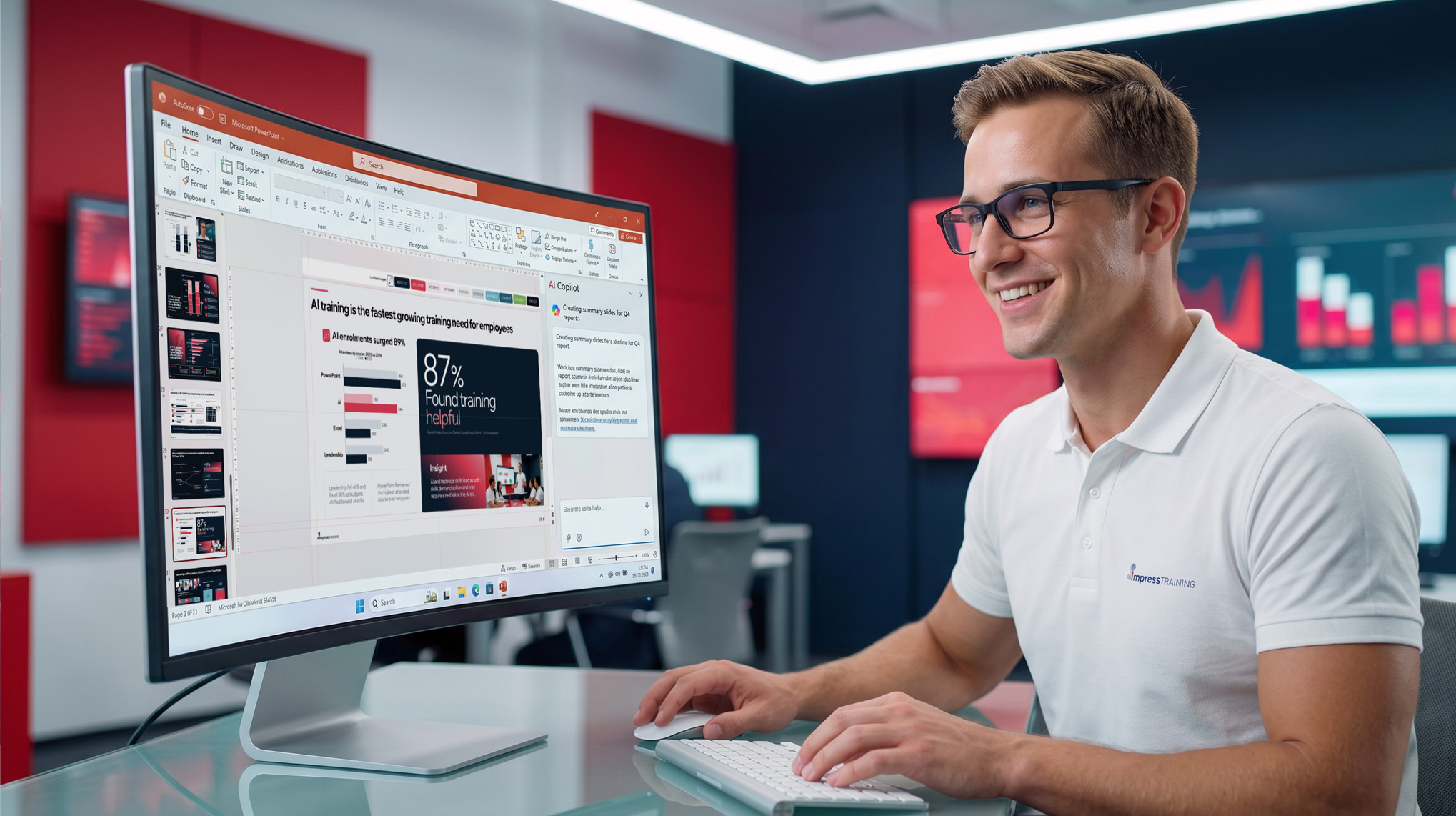 PowerPoint Design for Business Presentations with Copilot & AI